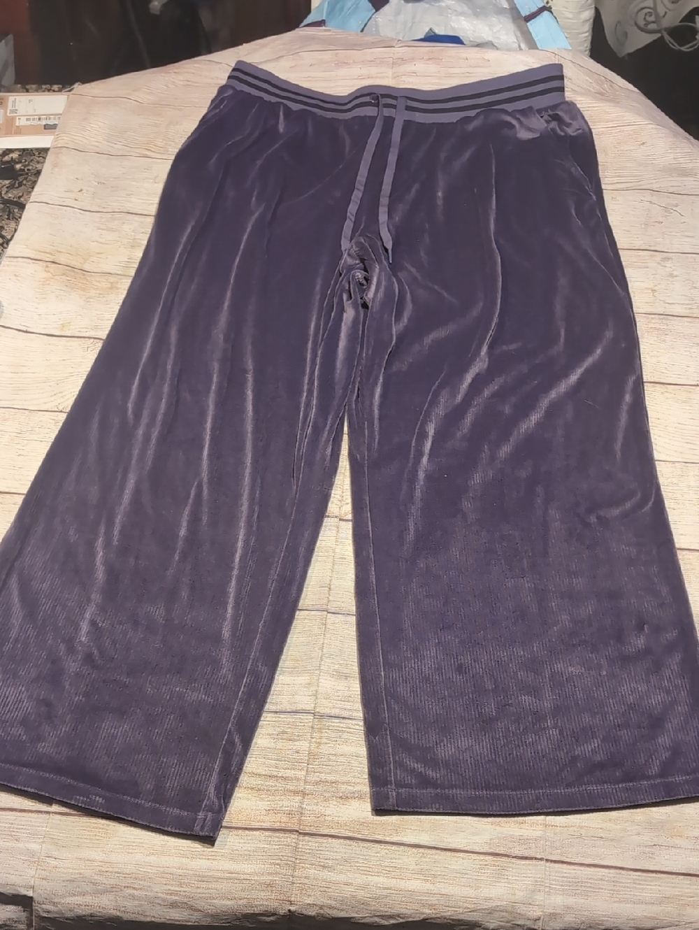 Victoria's Secret Women's Purple Velour Wide Leg Lounge Pants Size XXL